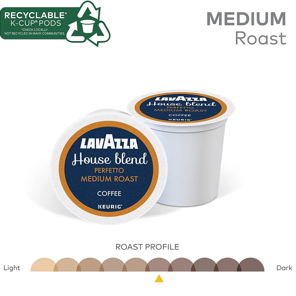 Lavazza House Blend Perfetto Coffee Keurig® K-Cup® Pods, Medium Roast, 88/Carton (5000382580CT)