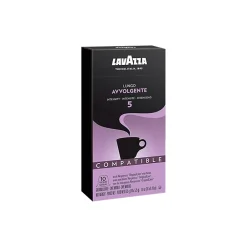 Lavazza Lungo Avvolgente Coffee Nespresso Original Capsules, Dark Roast, 10/Box (1953000969)