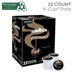 Lavazza Perfetto Espresso Coffee Keurig® K-Cup® Pods, Dark Roast, 22/Box (6000)