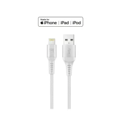 Lightning to USB Cable for iPhone/iPad/iPod touch, Silver (LX-4SL)<LAX Gadgets Outlet