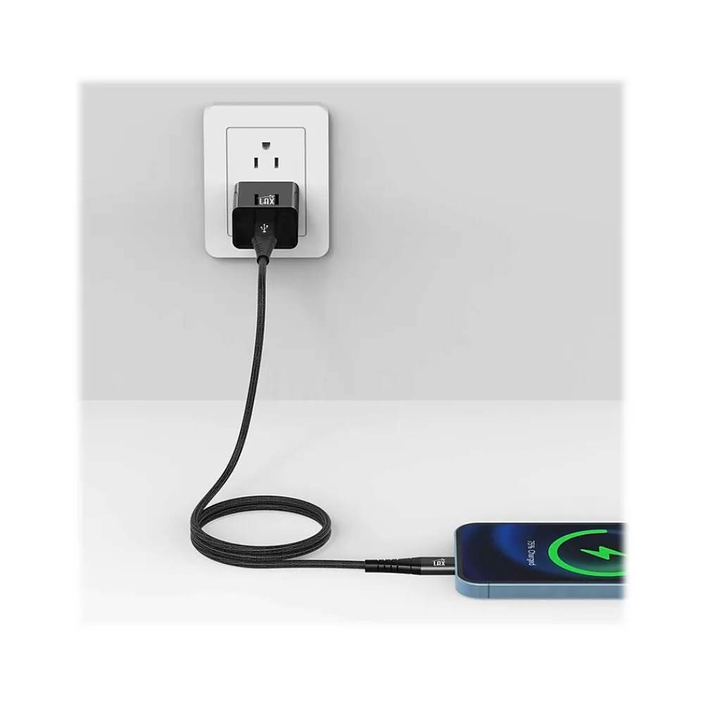 Lightning to USB-C Cable for iPhone/iPad/iPod Touch, Black (MFIUSBC3FT-BLK)<LAX Gadgets Outlet