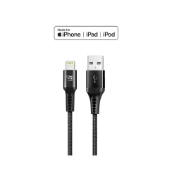 Lightning to USB Cable for iPhone/iPad/iPod touch, Black (LX-4BK)<LAX Gadgets Discount