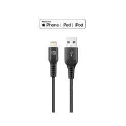 Lightning to USB Cable for iPhone/iPad/iPod touch, Black (LX-4BK)<LAX Gadgets Discount