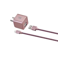 MFI Certified 6ft Charger with Wall Charger Rose Gold (MFIWALL6FT-ROS)<LAX Gadgets Sale