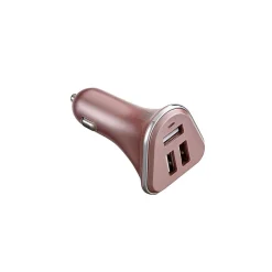 LAX 3-USB Port Car Charger 4.8A for Smartphones - Rose Gold (LAX3PORTCAR-ROS)<LAX Gadgets