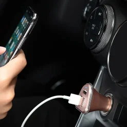 LAX 3-USB Port Car Charger 4.8A for Smartphones - Rose Gold (LAX3PORTCAR-ROS)<LAX Gadgets