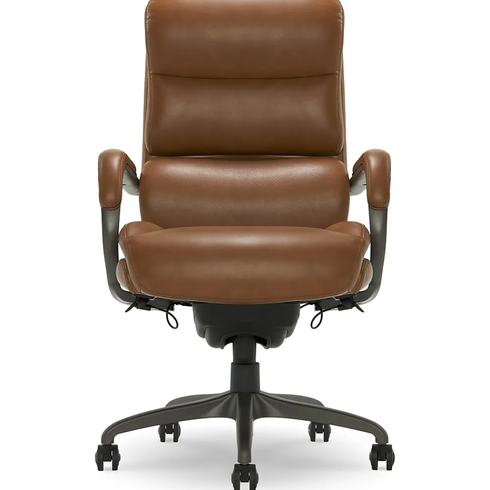 Office Chairs*La-Z-Boy Aberdeen Ergonomic Bonded Leather Swivel Computer and Desk Chair, (51545-CAM) Camel