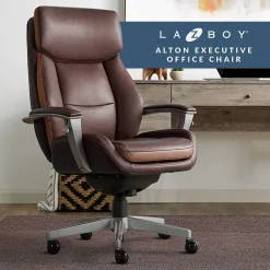 Ergonomic Chairs*La-Z-Boy Alton Ergonomic Bonded Leather Swivel Executive Chair, (51544-BRN) Brown