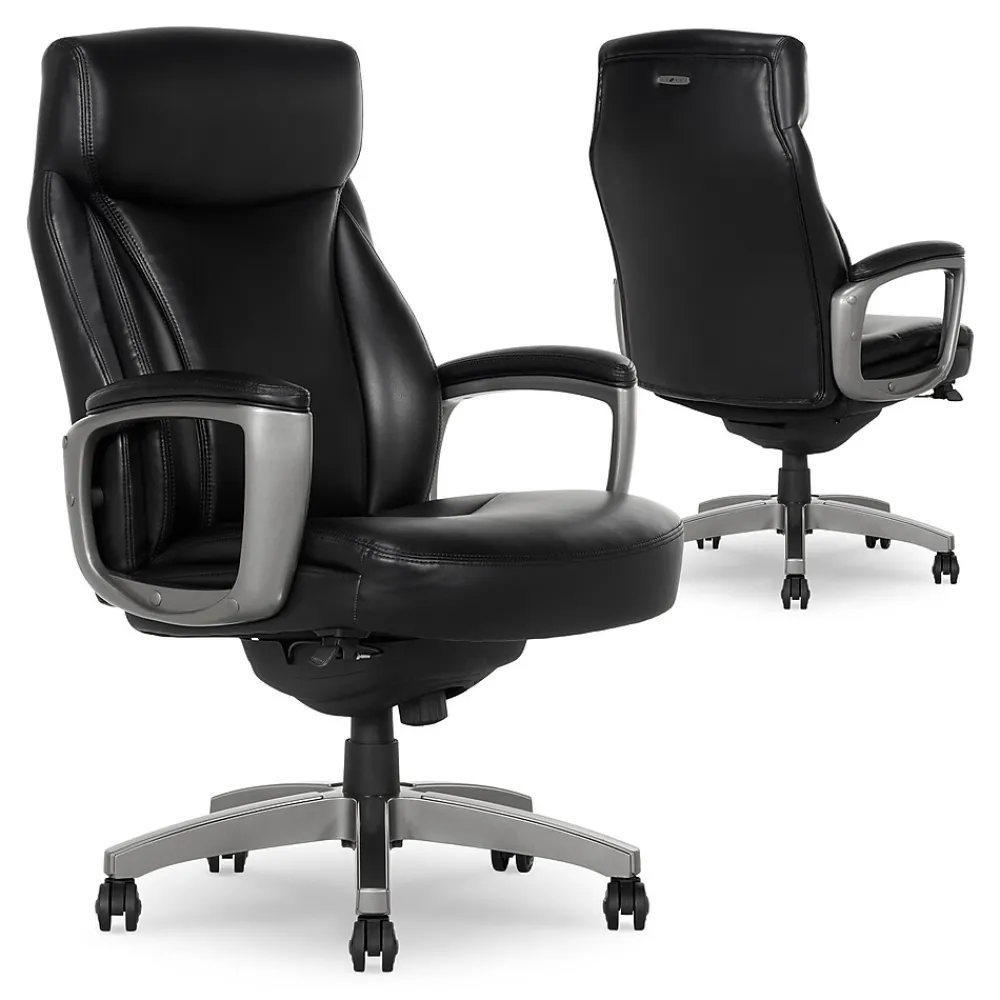 Office Chairs*La-Z-Boy Arcadian Bonded Leather Executive Chair, (60009) Black