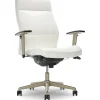 Office Chairs*La-Z-Boy Baylor Ergonomic Faux Leather Swivel Executive Chair, White (CHR10085A)