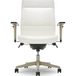 Office Chairs*La-Z-Boy Baylor Ergonomic Faux Leather Swivel Executive Chair, White (CHR10085A)