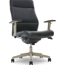 Office Chairs*La-Z-Boy Baylor Ergonomic Faux Leather Swivel Executive Chair, Black (CHR10085B)