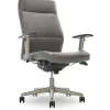 Office Chairs*La-Z-Boy Baylor Ergonomic Faux Leather Swivel Executive Chair, Gray (CHR10085C)