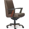 Office Chairs*La-Z-Boy Bennett Ergonomic Faux Leather Swivel Executive Chair, Brown (CHR10082C)