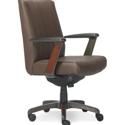 Office Chairs*La-Z-Boy Bennett Ergonomic Faux Leather Swivel Executive Chair, Brown (CHR10082C)