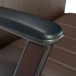 Office Chairs*La-Z-Boy Bennett Ergonomic Faux Leather Swivel Executive Chair, Brown (CHR10082C)