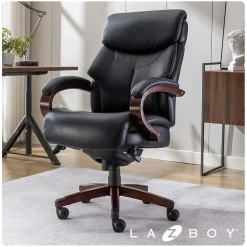 Office Chairs*La-Z-Boy Bradley Bonded Leather Executive Chair, (46089-CC) Black