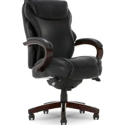 Office Chairs*La-Z-Boy Hyland Ergonomic Bonded Leather Swivel Executive Chair, Black (45779A)
