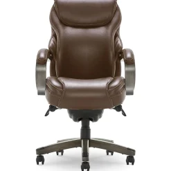 Office Chairs*La-Z-Boy Hyland Ergonomic Faux Leather Swivel Executive Chair, Brown (CHR10044C)