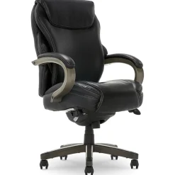 Office Chairs*La-Z-Boy Hyland Ergonomic Faux Leather Swivel Executive Chair, Black (CHR10044B)