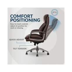 Ergonomic Chairs*La-Z-Boy Nova Ergonomic Polyurethane Swivel Executive Chair, (52372-BRN) Brown