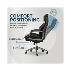 Ergonomic Chairs*La-Z-Boy Nova Ergonomic Polyurethane Swivel Executive Chair, (52372-BLK) Black