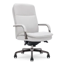 Office Chairs*La-Z-Boy Opus Ergonomic Bonded Leather Swivel Executive Chair, Gray and Graphite (CCHR10015B)