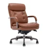 Office Chairs*La-Z-Boy Sonata Ergonomic Bonded Leather Swivel Executive Chair, Cognac and Graphite (CCHR10014C)