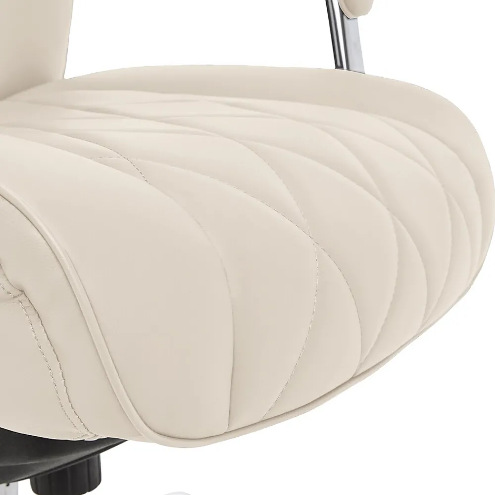 Ergonomic Chairs*La-Z-Boy Sutherland Ergonomic Faux Leather Swivel Computer and Desk Chair, (CHR10048C) Ivory