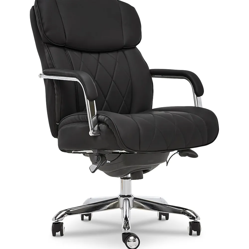 Ergonomic Chairs*La-Z-Boy Sutherland Ergonomic Faux Leather Swivel Computer and Desk Chair, (CHR10048A) Black