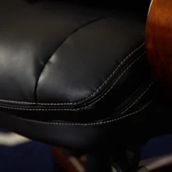 Office Chairs*La-Z-Boy Trafford Ergonomic Bonded Leather Swivel Executive Chair, Black (45782A)