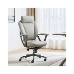 Office Chairs*La-Z-Boy Vannes Ergonomic Polyurethane Swivel Executive Chair, Gray (60101-GRY)