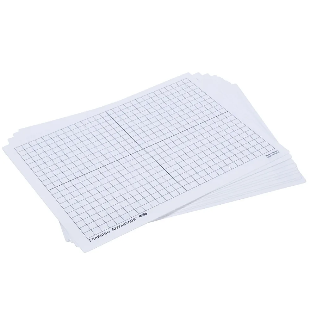 Dry Erase*Learning Advantage XY Axis Dry Erase Boards, Set of 10 (CTU7854)