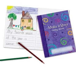 Journals|Learning Resources Make a Story Writing Hardcover Journal, 7" x 9", Purple, 10/Set (LER3469)