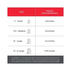 Lee Large Fingertip, Clear, 12/Pack (41070)