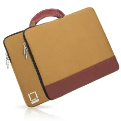 Laptop Sleeve Briefcase fits 13.3 Inch Laptop, Tan Brown (PT_LENLEA503_13)<Lencca Hot