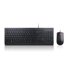 Lenovo Essential Wired Combo Ergonomic Keyboard and Mouse, Black (4X30L79883)