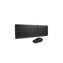 Lenovo Essential Wired Combo Ergonomic Keyboard and Mouse, Black (4X30L79883)