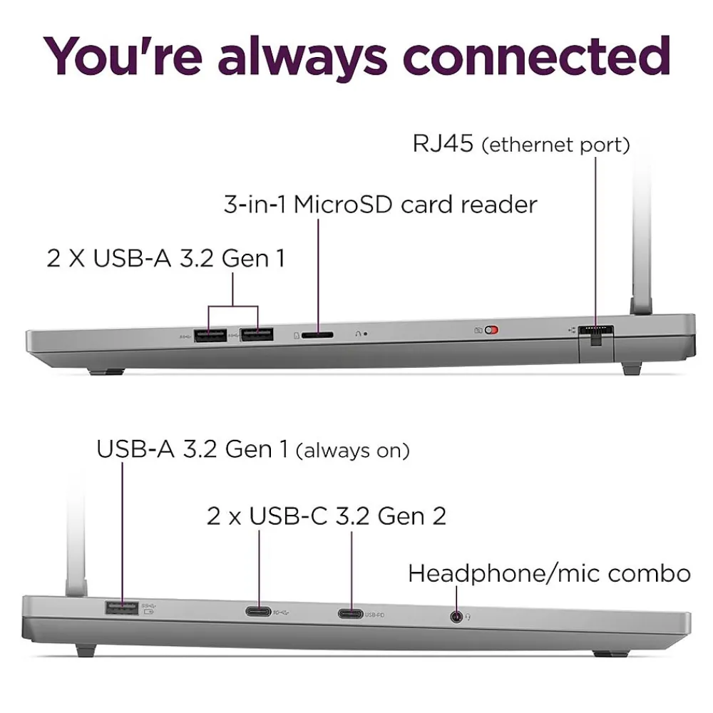 Clearance Lenovo Legion 5 16" QHD 165Hz Gaming Laptop, NVIDIA GeForce RTX 4050, Intel Core i7-14650HX, 16GB, 512GB SSD, Windows 11 Home