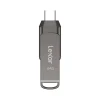 Lexar JumpDrive D400 Dual 64GB USB 3.1 Flash Drive, Titanium (LJDD400-64G-BNU)