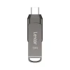 Clearance Lexar JumpDrive D400 Dual 128GB USB 3.1 Flash Drive, Titanium (LJDD400-128GBNU)