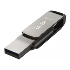Best Lexar JumpDrive D400 Dual 256GB USB 3.1 Type-C Flash Drive, Gray (LJDD400256G-BNQNU)