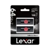 Lexar JumpDrive D300 Dual 64GB USB 3.2 Gen 1 Type-C/Type-A Flash Drive, Black/Red, 2/Pack (LJDD300064G-B2BNU)