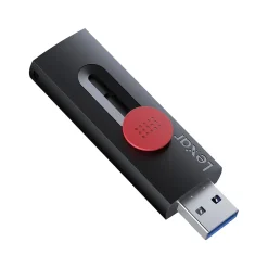Lexar JumpDrive D300 Dual 64GB USB 3.2 Gen 1 Type-C/Type-A Flash Drive, Black/Red, 2/Pack (LJDD300064G-B2BNU)