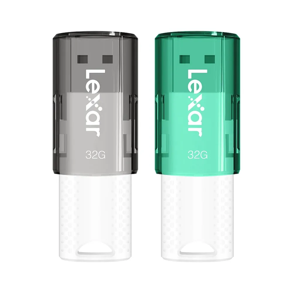 Sale Lexar JumpDrive S60 32GB USB 2.0 Flash Drive, 2/Pack (LJDS60-32GB2NNU)
