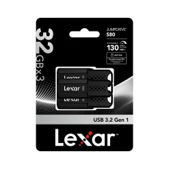 Sale Lexar JumpDrive S80 32GB USB 3.2 Type-A Flash Drive, Black, 3/Pack (LJDS080032G-BNBNU3)