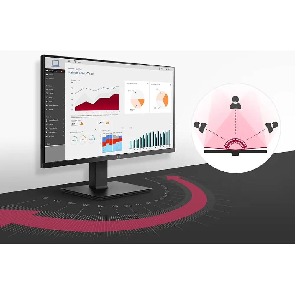 Outlet LG 24" FHD 60Hz LED Monitor, Black (6571376)