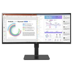 Hot LG 34" UltraWide WQHD Curved IPS 60 Hz LED Monitor with Built-in Universal Docking Station, Business Black (34BQ77QB-B)