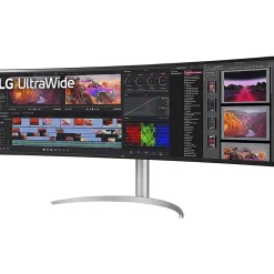 Outlet LG UltraWide 49" Curved Nano IPS Monitor, Black Glossy/Silver Texture (49BQ95C-W)