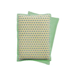 Power Scrub Dots Kitchen & Bath Sponge, Green/Yellow, 2 Sponges/Pack (336)<Libman Outlet